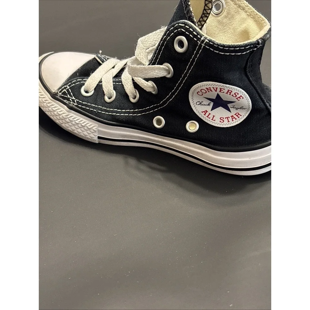 Converse Chuck Taylor All Star High Top Youth 11.5 Black Canvas Sneakers 3J231